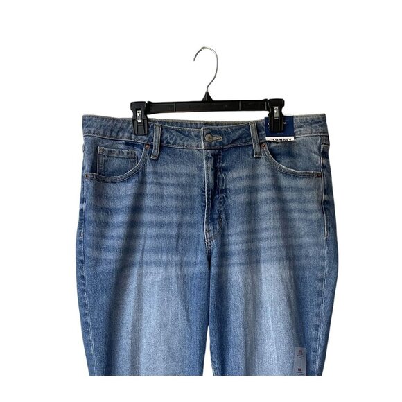 Old Navy Curvy OG Straight Jeans Size 16 High Rise Medium Wash Stretch Ankle - Picture 4 of 14